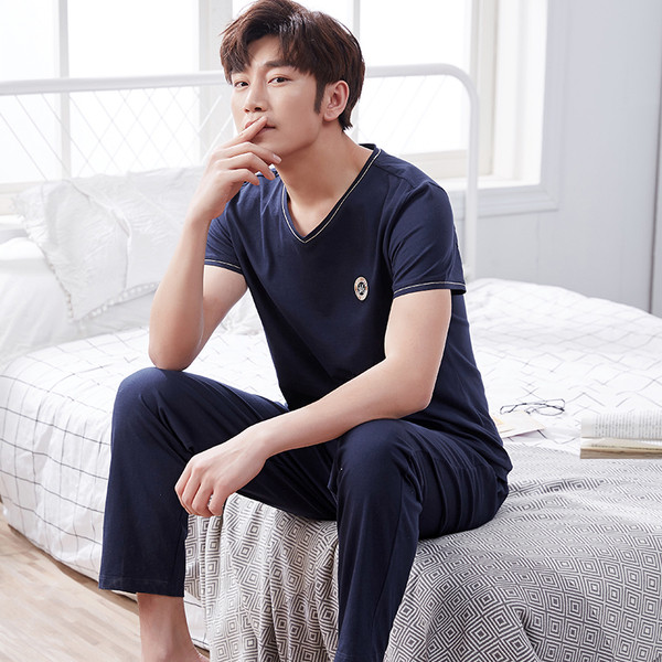 Мъжка памучна пижама в няколко цвята