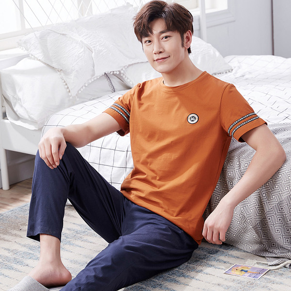 Мъжка памучна пижама в няколко цвята