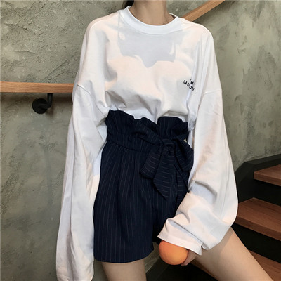 Дамска широка блуза с дълъг ръкав в два цвята