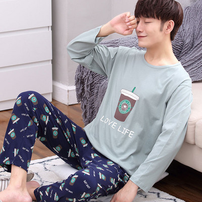 Мъжка пижама в различни модели с щампа