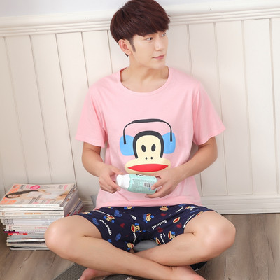 Мъжка пижама - тениска с щампа и шорти с щампа