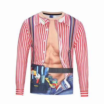 Мъжки блузи с дълъг ръкав с 3D апликация - различни модели