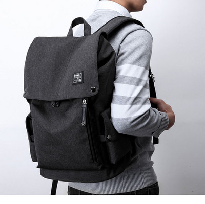 Удобна мъжка раница със странични джобове в два цвята