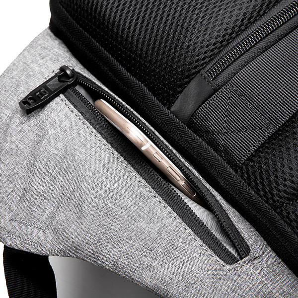 Rucsac de zi cu zi pentru bărbați în gri și negru