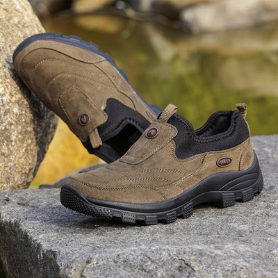 Мъжки туристически обувки от еко кожа в няколко цвята