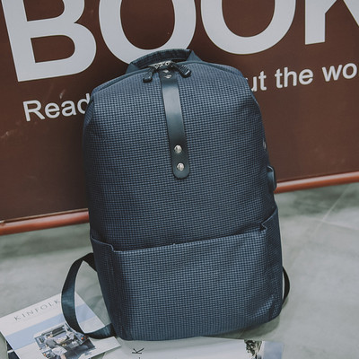 Удобна мъжка раница в черен, сив и син цвят