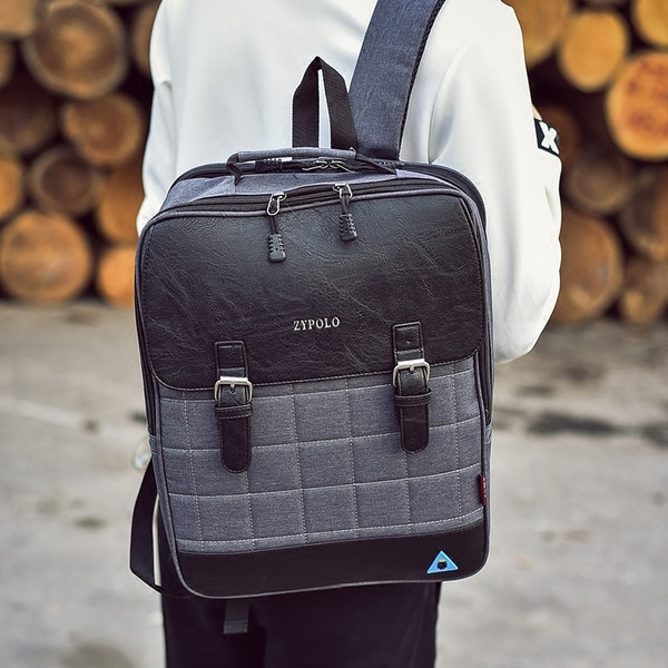 Стилна раница с кожени елементи в няколко цвята подходяща за мъже и жени