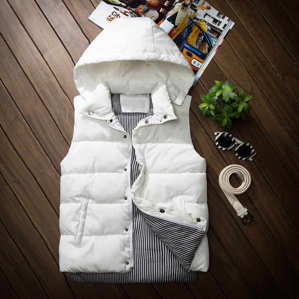 Μοντέρνο ανδρικό γιλέκο με κουκούλα σε διάφορα χρώματα