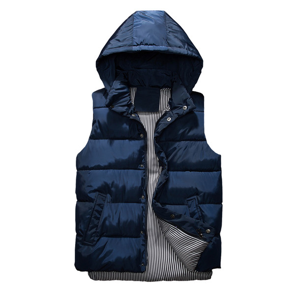 Μοντέρνο ανδρικό γιλέκο με κουκούλα σε διάφορα χρώματα