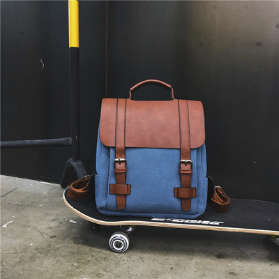 Ежедневна раница с кожени елементи в три цвята подходяща за мъже и жени