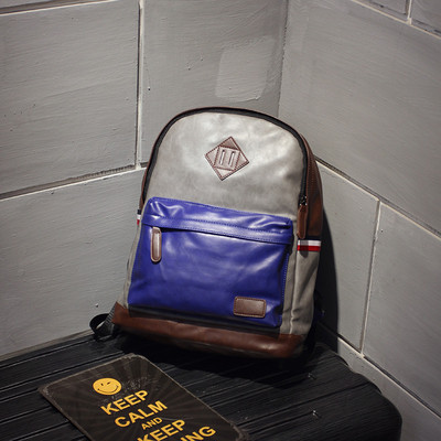 Мъжка ежедневна раница в три цвята с преден джоб