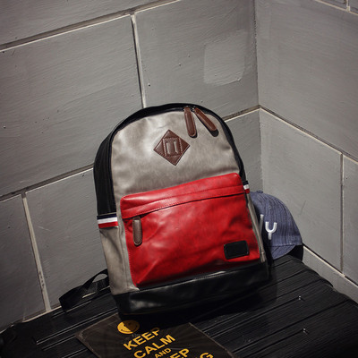 Мъжка ежедневна раница в три цвята с преден джоб