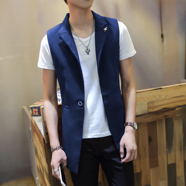 Мъжки втален елек  с V-образна яка в няколко цвята 