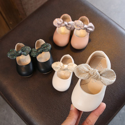 Бебешки детски обувки с панделка в три цвята