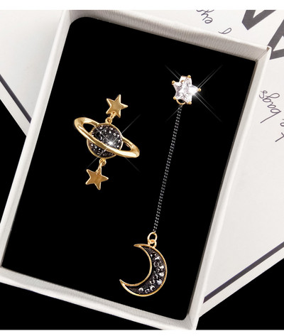 Modern női fülbevaló arany színben díszítő kövekkel