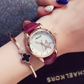 Öko bőrből készült modern női karóra többféle színben