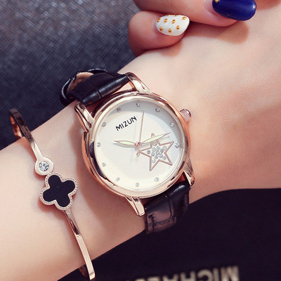 Öko bőrből készült modern női karóra többféle színben