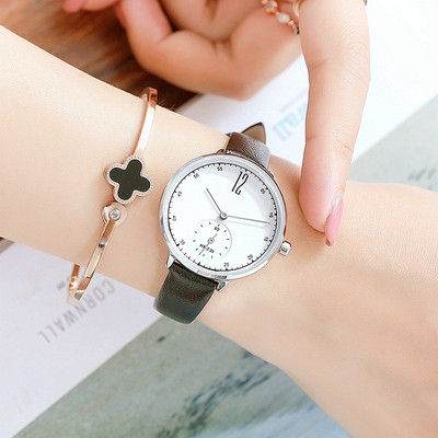 Стилен дамски часовник с тънка каишка в няколко цвята