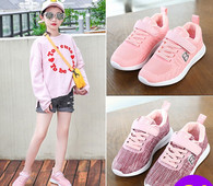 Спортно-ежедневни детски маратонки с лепенки в няколко цвята