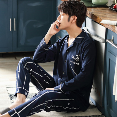 Мъжка памучна пижама от 2 части