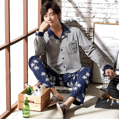 Мъжка памучна пижама от 2 части