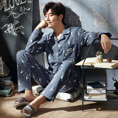 Мъжка памучна пижама от 2 части