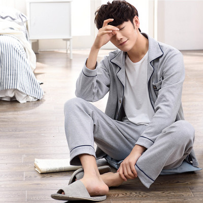 Мъжка памучна пижама от 2 части