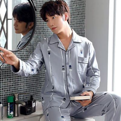 Мъжка памучна пижама от 2 части