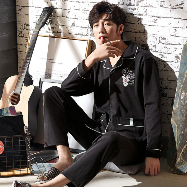 Мъжка памучна пижама от 2 части