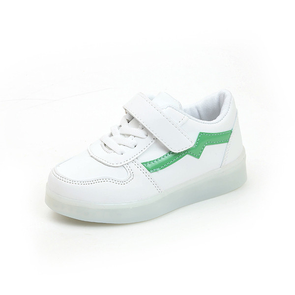 Modern világító gyerekcipő lányoknak és fiúknak fehér színben