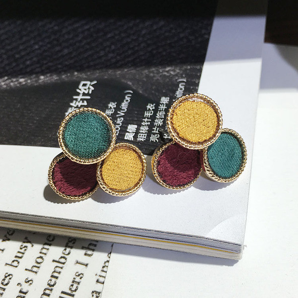 Cercei casual dama in doua culori