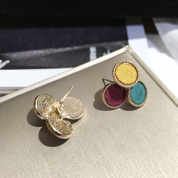 Cercei casual dama in doua culori