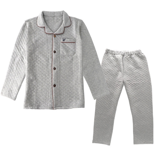 Férfi vastag kétrészes pizsama két színben