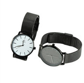 Ceas de zi cu zi pentru bărbați, rezistent la apă, în alb și negru