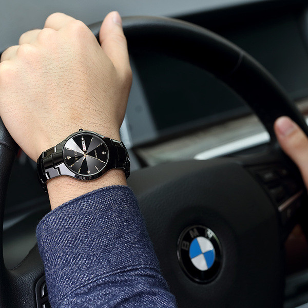 Ceas elegant pentru barbati din ceramica in mai multe culori