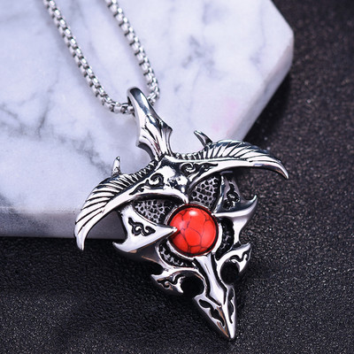 Férfi nyaklánc színes kövekkel