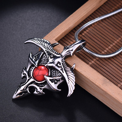 Férfi nyaklánc színes kövekkel