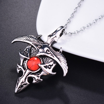 Férfi nyaklánc színes kövekkel