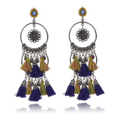 Cercei lungi de dama in trei culori