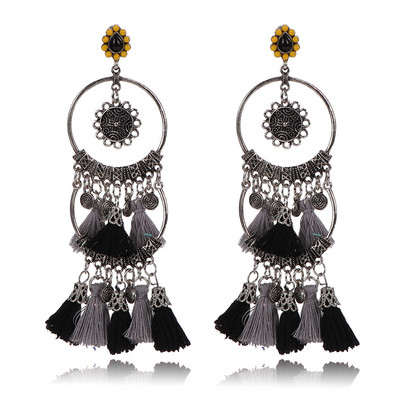 Cercei lungi de dama in trei culori