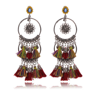 Cercei lungi de dama in trei culori