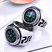 Мъжки стомaнен пръстен - Компас