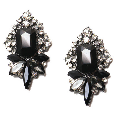 Cercei moderni de dama cu pietre colorate