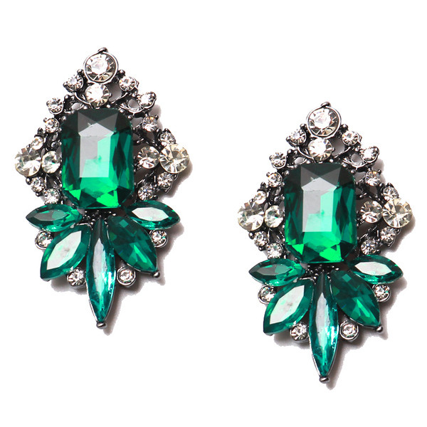 Cercei moderni de dama cu pietre colorate