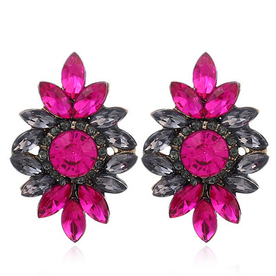 Cercei de dama cu pietre decorative in sase culori