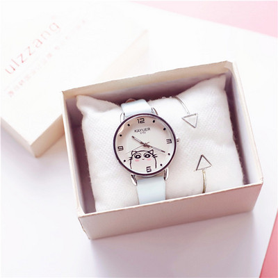 Ceas delicat de dama in trei culori cu aplicatie