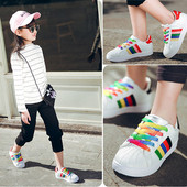 Tenisi moderni pentru copii pentru fete cu cravate colorate