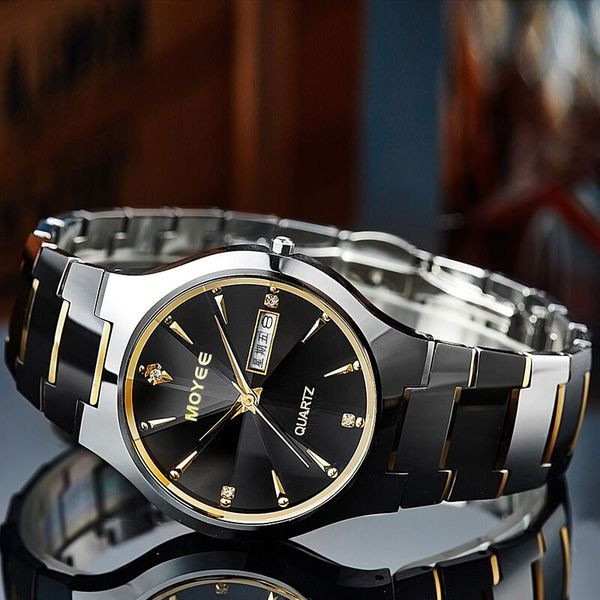 Ceas de bărbați din metal, elegant, rezistent la apă