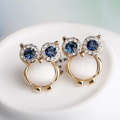 Alkalmi női fülbevaló bagoly formájú