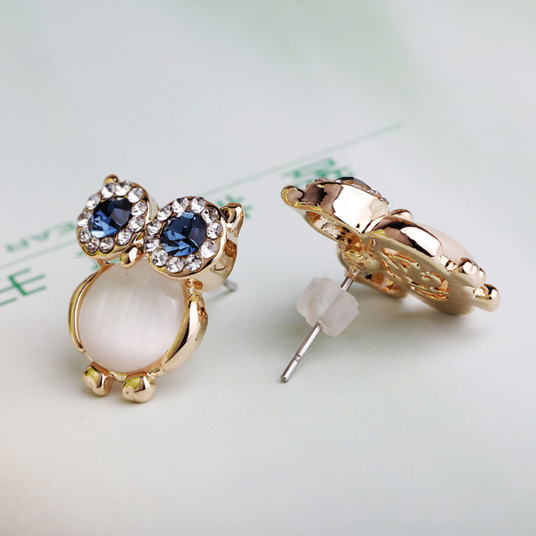 Alkalmi női fülbevaló bagoly formájú